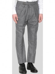 ανδρικό γκρι patterned straight trousers in grey lardini