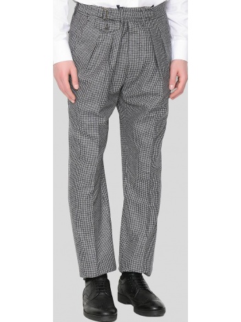 ανδρικό γκρι patterned straight trousers in grey lardini σε προσφορά