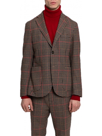 ανδρικό πολύχρωμο houndstooth check tailored blazer beaucoup