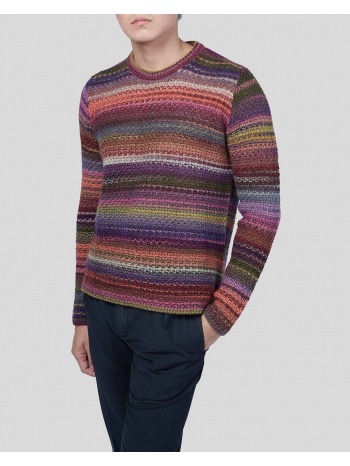 ανδρικό πολύχρωμο multicolor ribbed knit sweater pasini σε προσφορά
