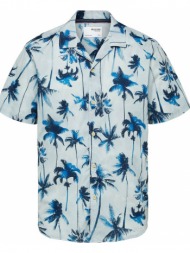 ανδρικό πολύχρωμο tropical print resort shirt selected homme