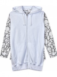 ανδρικό λευκό cartoon print hoodie shirt comme des garçons shirt