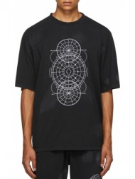ανδρικό μαύρο astral circles over t-shirt marcelo burlon