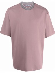 ανδρικό ροζ logo binding t-shirt/pink acne studios