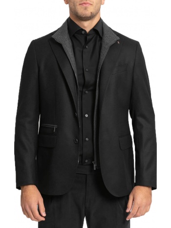 ανδρικό μαύρο removable waistcoat blazer cc-corneliani