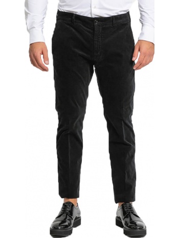 ανδρικό μαύρο velvet straight-leg trousers pal zileri σε προσφορά