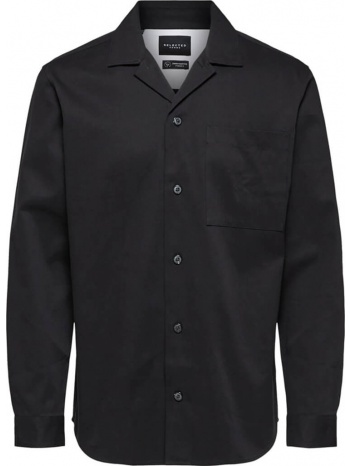 ανδρικό μαύρο shirt jacket/black selected homme σε προσφορά
