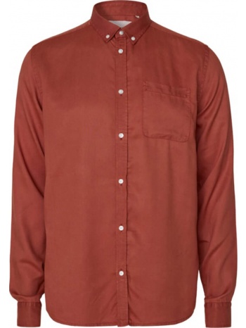 ανδρικό κόκκινο long-sleeve shirt/rust red les deux σε προσφορά