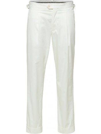 ανδρικό λευκό aron cropped pants/white selected homme σε προσφορά