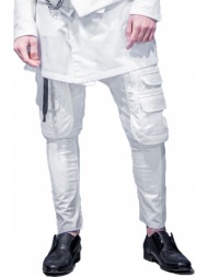 ανδρικό λευκό multi-pocket cargo trousers issi