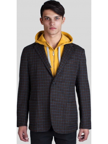 ανδρικό πολύχρωμο grey check wool marco blazer z zegna σε προσφορά