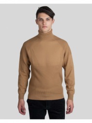 ανδρικό καφέ rollup jumper knitwear brown pal zileri