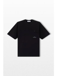 stone island ανδρικό μαύρο regular fit t-shirt