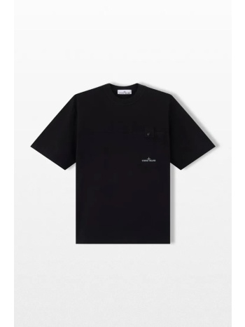 stone island ανδρικό μαύρο regular fit t-shirt