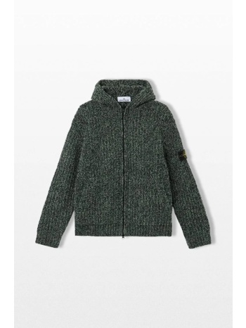 stone island ανδρικό πράσινο hooded zip-up jumper
