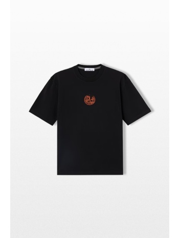 stone island ανδρικό μαύρο printed t-shirt