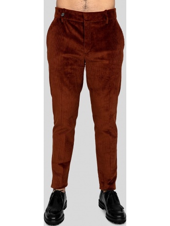 ανδρικό πορτοκαλί casual corduroy trousers hosio σε προσφορά