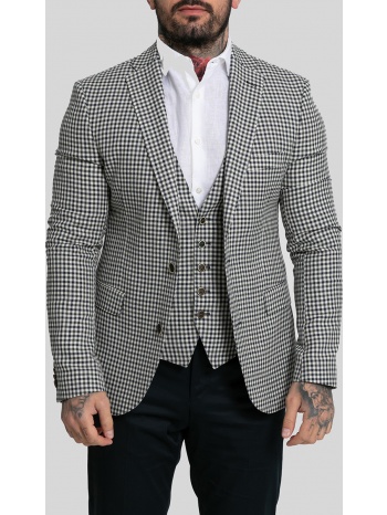 ανδρικό γκρι classic check blazer sartoria monk σε προσφορά