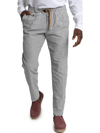 ανδρικό μπλε mid-rise striped cotton-blend trousers white σε προσφορά