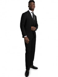 ανδρικό μαύρο black two-piece fitted suit lardini