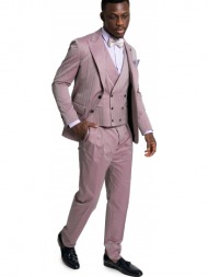 ανδρικό ροζ tailored two-piece suit/pink pasini