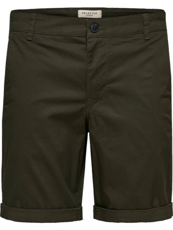 ανδρικό χακί mid-rise bermuda shorts/khaki selected homme σε προσφορά