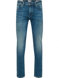 ανδρικό μπλε classic fit five pockets jeans selected homme