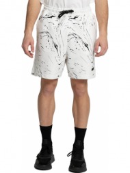 ανδρικό λευκό logo print shorts mira