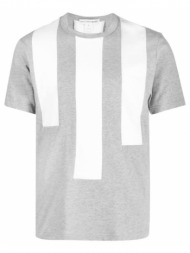 ανδρικό γκρι vertical stripe-print cotton t-shirt comme des garçons shirt