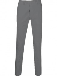 ανδρικό γκρι cotton chino trousers/fango briglia