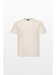 moncler ανδρικό λευκό three-dimensional logo t-shirt