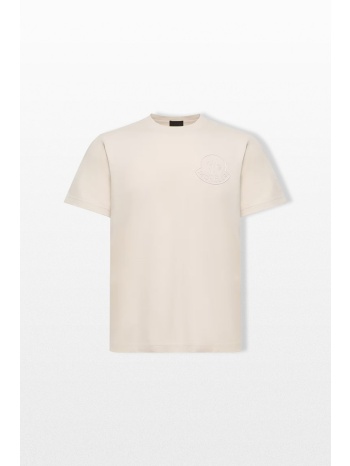 moncler ανδρικό λευκό three-dimensional logo t-shirt
