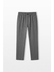selected homme ανδρικό γκρι 196 straight fit trousers