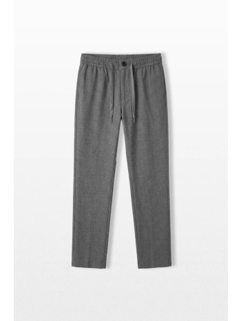 selected homme ανδρικό γκρι 196 straight fit trousers