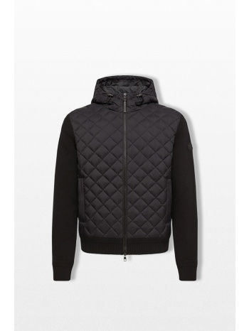 moncler ανδρικό μαύρο wool & cashmere blend hoodie