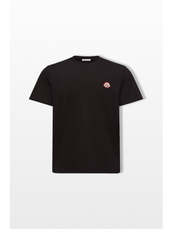 moncler ανδρικό μαύρο logo cotton jersey t-shirt