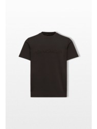 moncler ανδρικό μαύρο logo cotton t-shirt