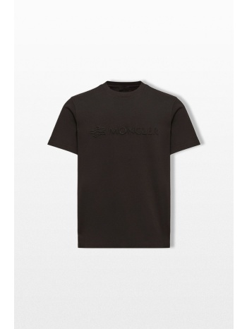moncler ανδρικό μαύρο logo cotton t-shirt