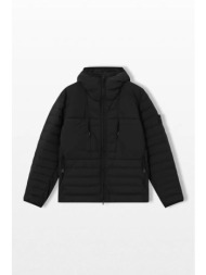 stone island ανδρικό μαύρο hooded down jacket