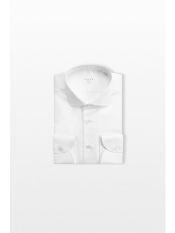 xacus ανδρικό λευκό shirt with italian collar