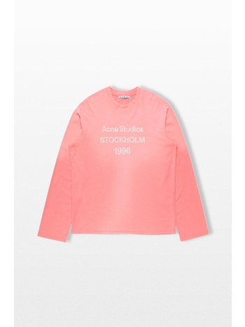 acne studios ανδρικό ροζ t-shirt sprayed with logo