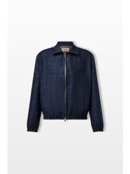 drykorn ανδρικό μπλε textured wool-blend blouson jacket