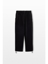 y-3 ανδρικό μαύρο velvet corduroy tapered trousers