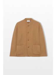 lardini ανδρικό καφέ wool knitted jacket