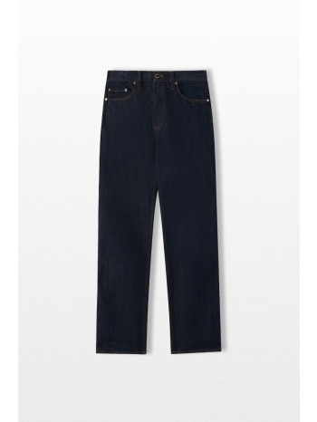 casablanca ανδρικό μπλε raw denim straight-leg jeans