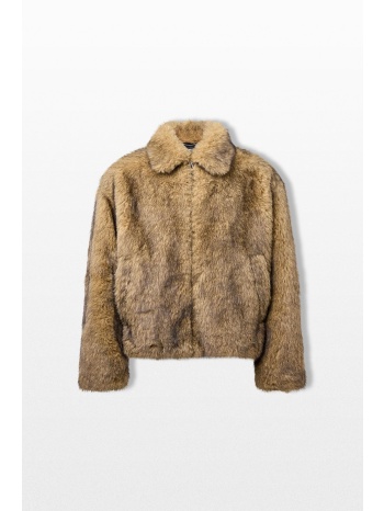 drykorn ανδρικό καφέ faux fur jacket