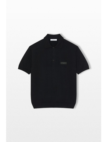 givenchy ανδρικό μαύρο couture seam cotton polo shirt