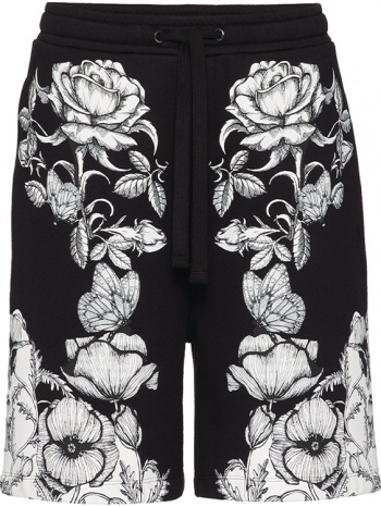 ανδρικό μαύρο blooming print bermuda shorts valentino σε προσφορά