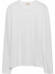 ανδρικό λευκό crew neck long sleeved t-shirt/white american vintage