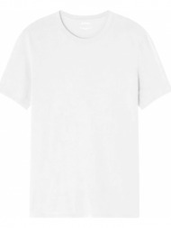 ανδρικό round neck cotton t-shirt/white american vintage